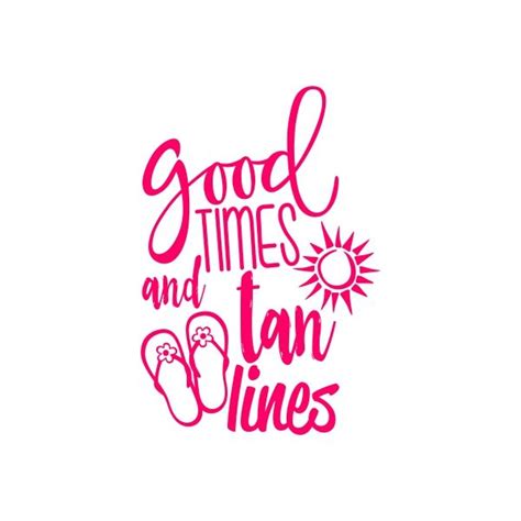silhouette cameo good times and tan lines svg clipart eps cuttable dxf cricut file png