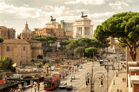 Vista Di Roma Dalla Collina Di Capitoline Fotografia Stock Editoriale