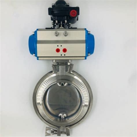 Hygienic Stainless Steel Pneumatic Actuated Butterfly Valve W