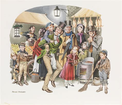 A Christmas Carol Roast Chestnuts By Ron Embleton At The Illustration