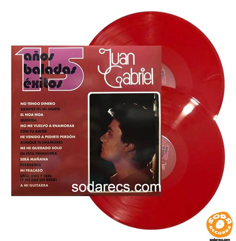 Juan Gabriel 15 Años Baladas Exitos Vinyl 2 LP Color Rojo