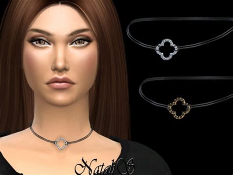 Open Clover Choker By Natalis At Tsr Sims 4 Updates
