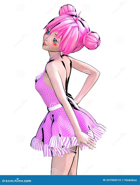 3d Japanese Anime Girl Stock Illustration Illustration Of Body 241960214