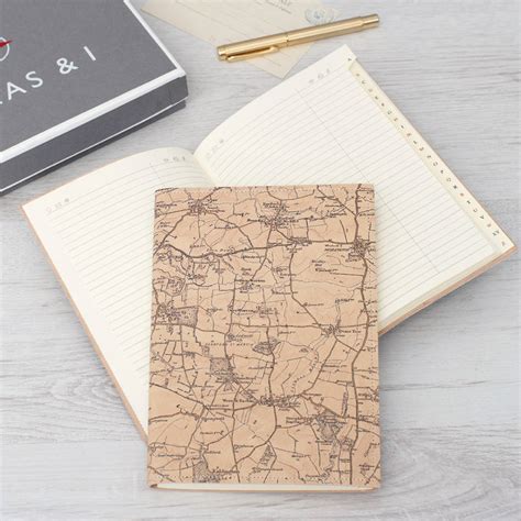 Personalised Map Leather Address Book By Atlas And I