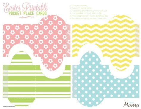 Easter Printable Pocket Place Cards Todays Mama