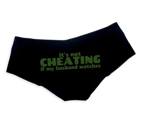 Its Not Cheating If My Husband Watches Panties Hotwife Cuckold Etsy
