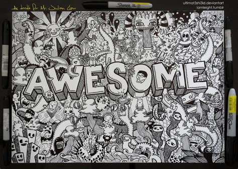 Commissioned Doodle AWESOME By LeiMelendres Cool Doodles Doodle Art