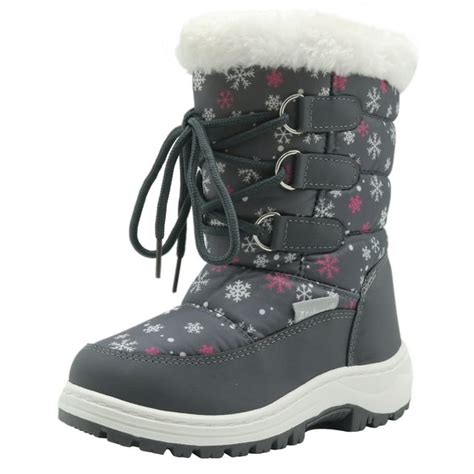 Apakowa Kids Girls Insulated Winter Warm Snow Boots Toddlerlittle