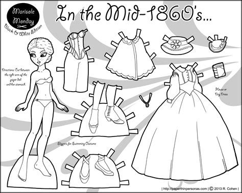 If you selected the black and white version, color first and then cut out. Thumbnail link image printable paper doll