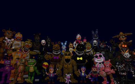 All The Programmed Animatronics In The Ultimate Custom Night At The