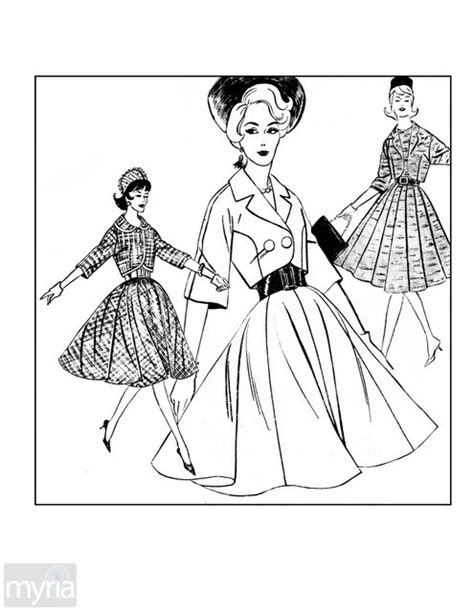 Fashion coloring book for girls: Vintage Fashion Coloring Pages at GetColorings.com | Free ...