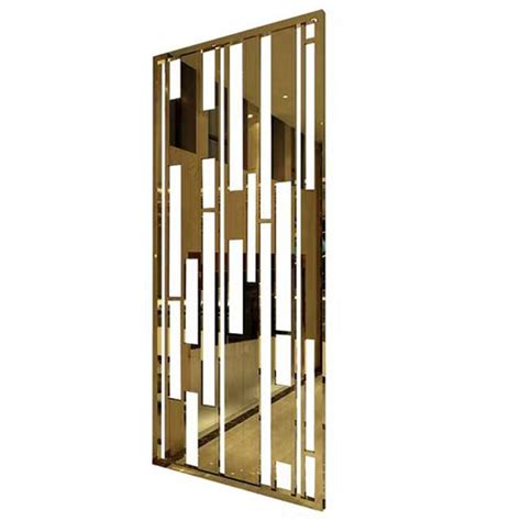 Modern Style Gold Mirror Finish Stainless Steel Sheet Welding Screens Used As Room Divider