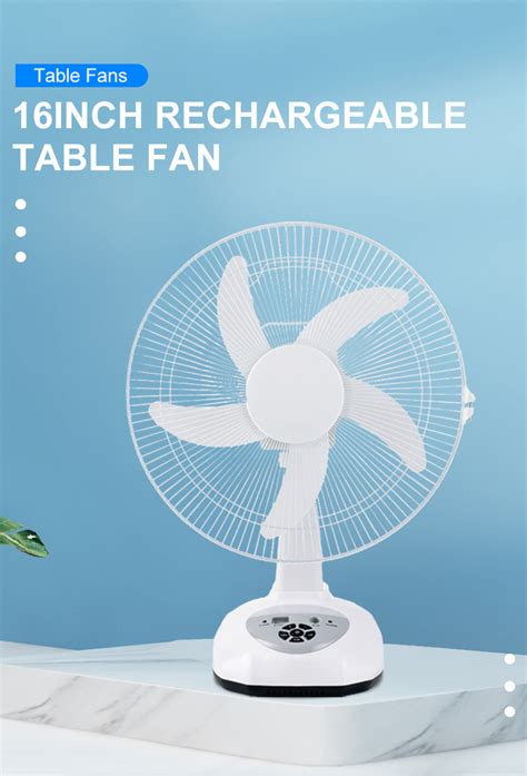 16 Inch Oscillating Rechargeable Table Fan Solar Table Fan Emergency Table Fan Buy Solar Table
