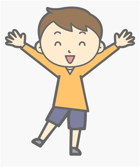 Happy Boy Standing Happy Boy Clipart  Hd Png Download Kindpng