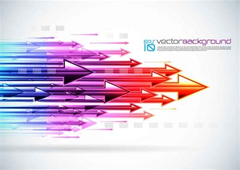 Colorful Arrow Background Vector Vectors Graphic Art Designs In