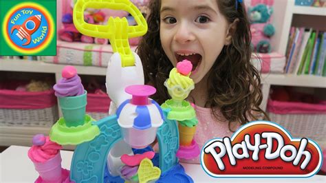 Play Doh Swirl And Scoop Ice Cream Sundae Playdough Set Unboxing And Toy
