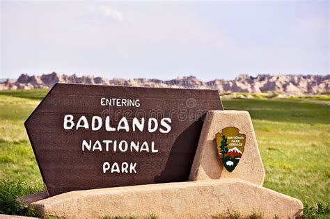 Badlands National Park Sign Royalty Free Stock Photography