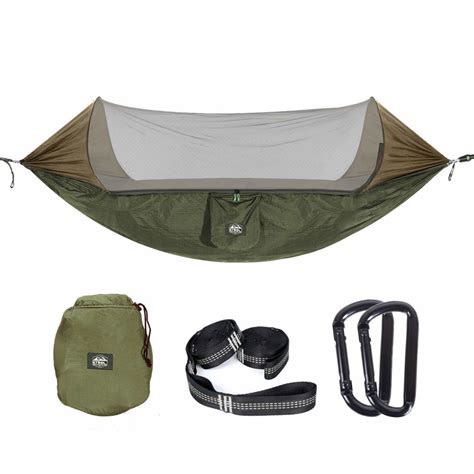 The blue ridge camping hammock is a combination of a hammock, a tent, and a tree tent. Outfandia Camping Hammock with Mosquito Net | Review - trekbible
