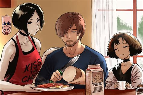 leon s kennedy ada wong and mathilda lando resident evil and 2 more drawn by haraya