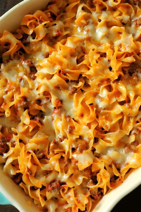 Cheesy Ground Beef Noodle Casserole Kindly Unspoken