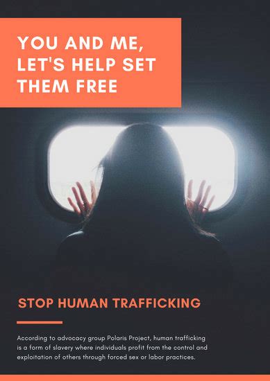 human trafficking poster templates canva