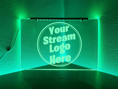 Custom Wall Hanging LED Sign With Engraved Acrylic Panel For Etsy