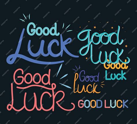 Premium Vector Six Good Luck Quotes