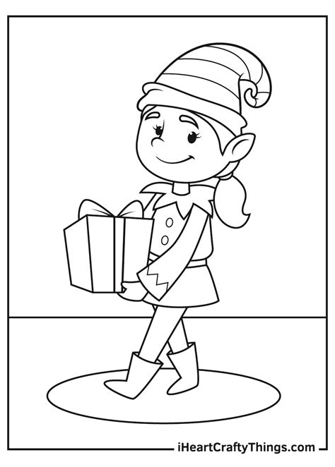 Elf Colouring Pages