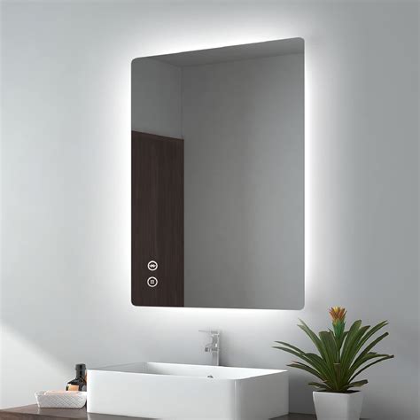 Buy Emke 800 X 600 Mm Backlit Illuminated Bluetooth Bathroom Mirrors Wall Ed Multifunction