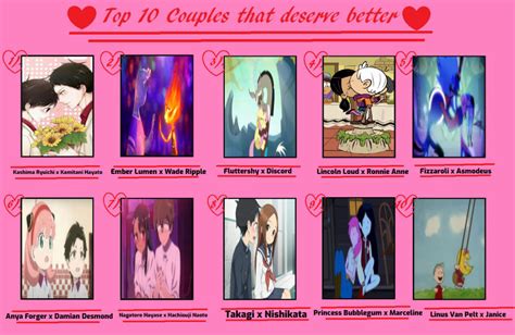 My Top 10 Couples That Deserve Better Part 2 By Hayaryulove On Deviantart