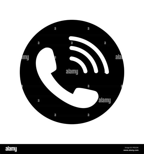 Phone Icon In Black Circle Telephone Symbol Stock Vector Image And Art