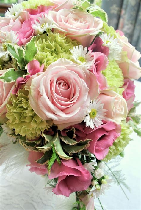 Pink And Green Wedding Flowers Shrigley Hall Cheshire Flowers