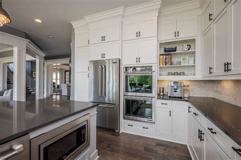 Today there are many options and decisions you need to make when choosing the perfect cabinets for your recent years have seen a growing trend fo homeowners and designers running kitchen cabinets floor to ceiling. White and Grey Kitchen! Floor to Ceiling Cabinets, Grey ...
