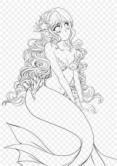 Line Art Drawing Mermaid White Inker Png 1024x1448px Line Art Arm