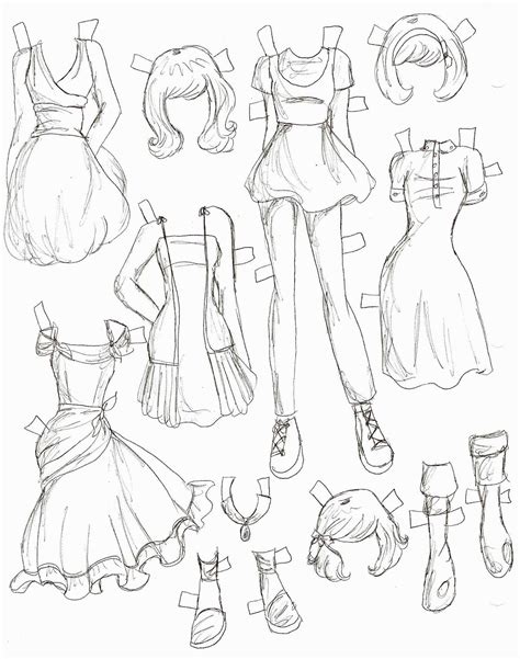 I've noticed that anime clothing folds tend to be quite sharp and 'unnatural'. Miss Missy Paper Dolls: Lacy Paper Doll Black and White