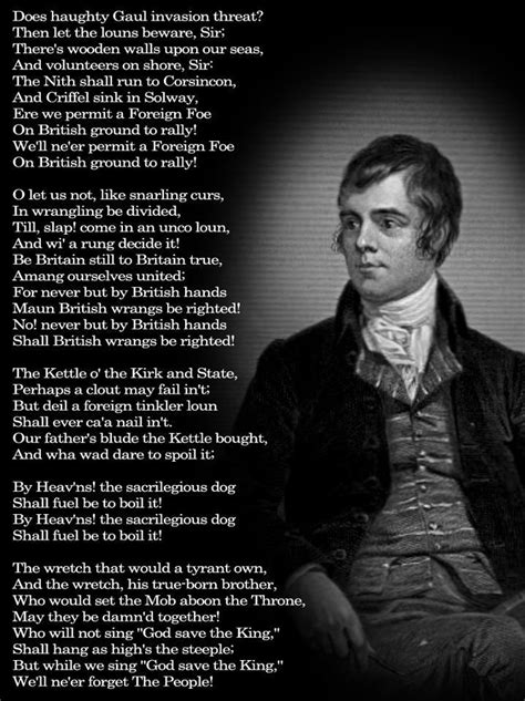 Should auld acquaintance be forgot, and never brought to min'? The birth on this day 25th January, 1759, of Robert Burns ...