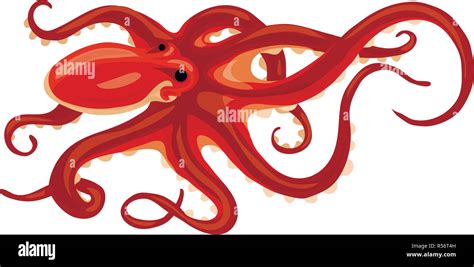 Octopus Icon Cartoon Of Octopus Vector Icon For Web Design Isolated On