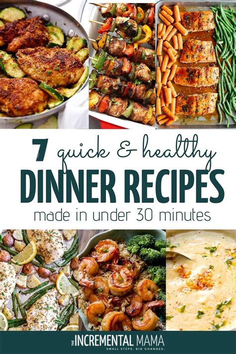 these 7 quick and healthy dinner recipes can be made in under 30 minutes clean… quick healthy