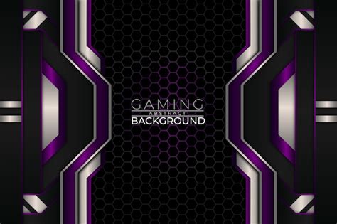 Premium Vector Futuristic Gaming Background Purple Style