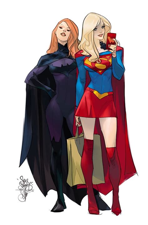 Artwork Worlds Finest Supergirl And Batgirl By The Talented Comic