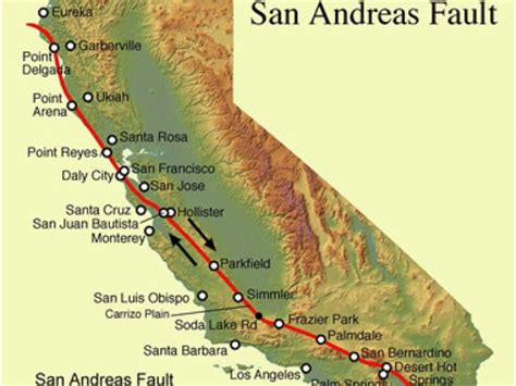 Texas Fault Lines Map San Andreas Fault Line Fault Zone Map And Photos