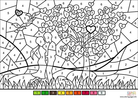 Simple, difficult, and without numbers. Couple In Love Color By Number Coloring Pages Printable