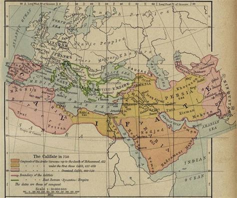 Islamic World In 750 Map Of The First A Hundred Years Of Islam