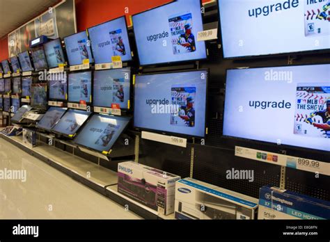 Large Screen Televisions For Sale At Target Store Stock Photo Alamy