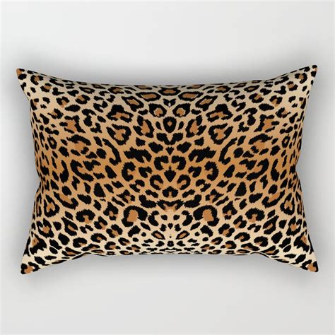 Leopard Pattern Rectangular Pillow By Saraeshak Leopard Pillows