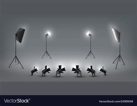 Realistic Spotlight Studio Light Effects Vector Image