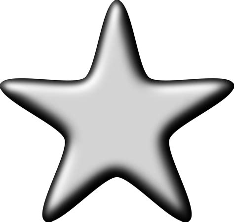 Silver Star Clip Art Starfish Png Download Full Size Clipart