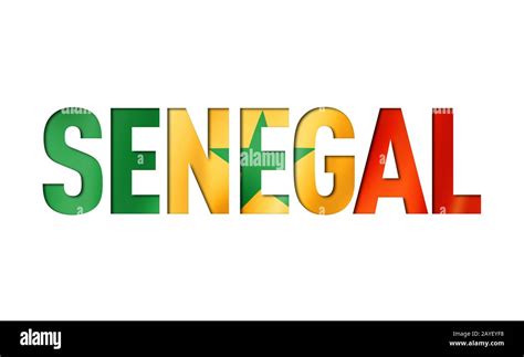 Senegal Flag Text Font Stock Photo Alamy