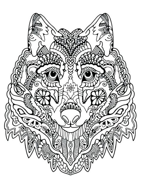 Free Wolf Coloring Pages For Adults Printable To Download