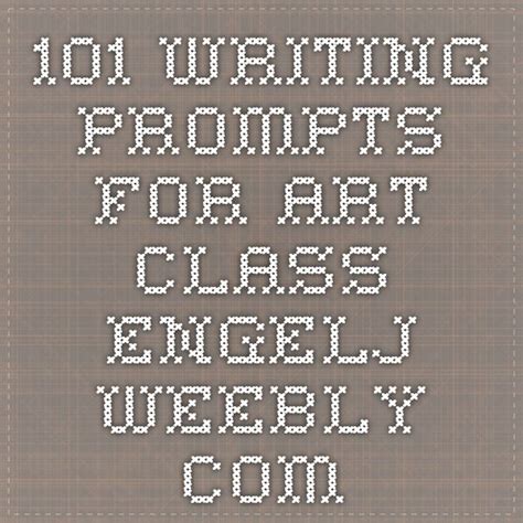 101 Artwriting Prompts Writing Prompts Prompts Writing